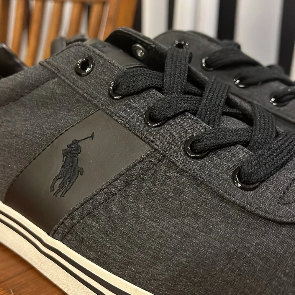 Polo Ralph Lauren Hanford black heather ripstop Shoes Sneakers new Mens Sizes